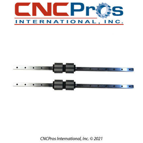 BRG-0142-SET: LINEAR RAILS AND TRUCKS. 28" Z AXIS VMC 15/3016L