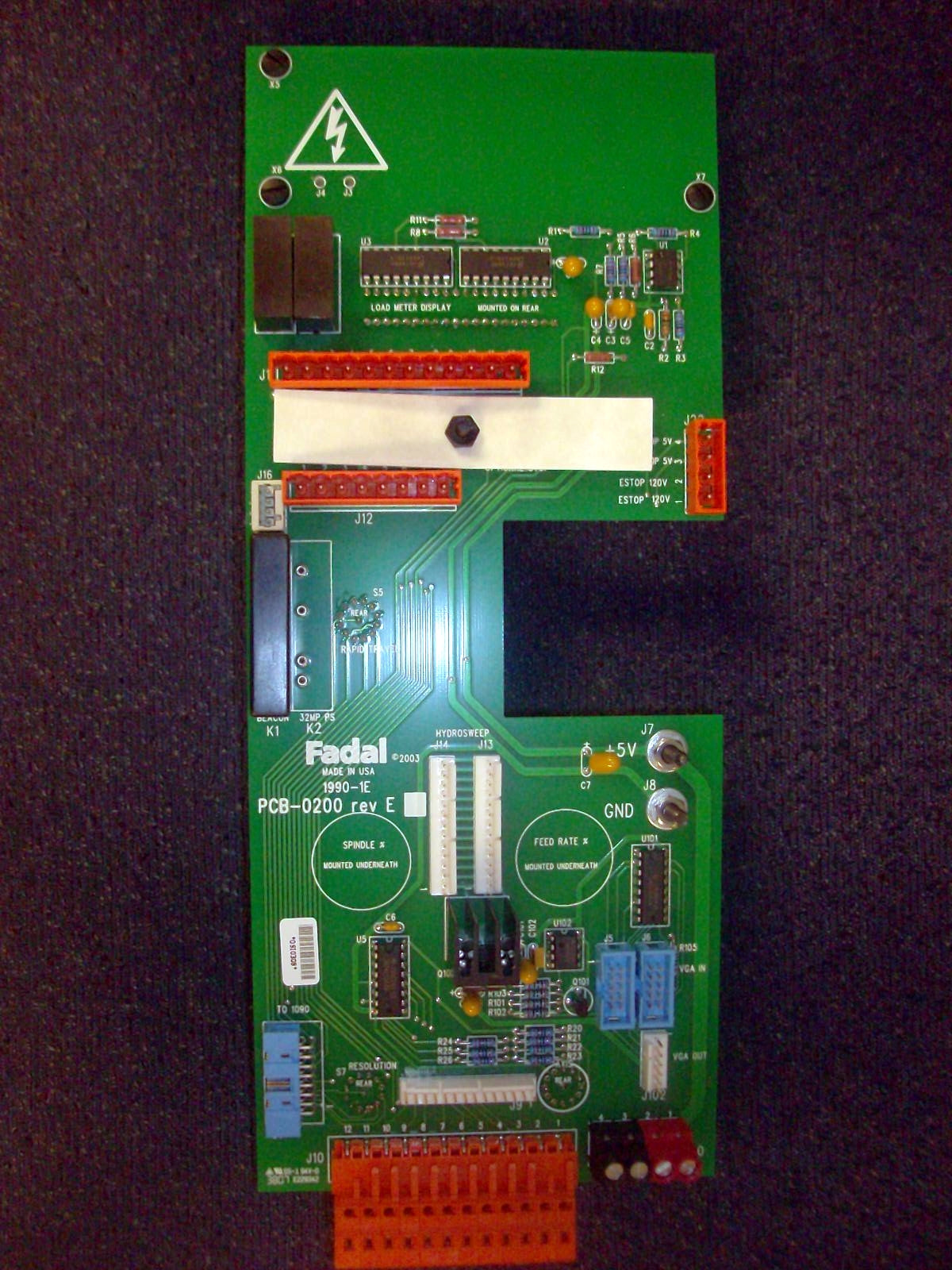 PCB-200 FRONT PANEL MP PENDANT (1990-1)