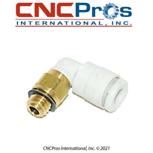 PLM-0246: FITTING 5/32 QD X M6 X 1 SWIVEL 90